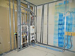 Heizungs-, Sanitär- und Lüftungsstränge, sowie VIS Conel Vorwandelemente