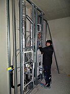 Heizungs-, Sanitär- und Lüftungsstränge, sowie VIS Conel Vorwandelemente